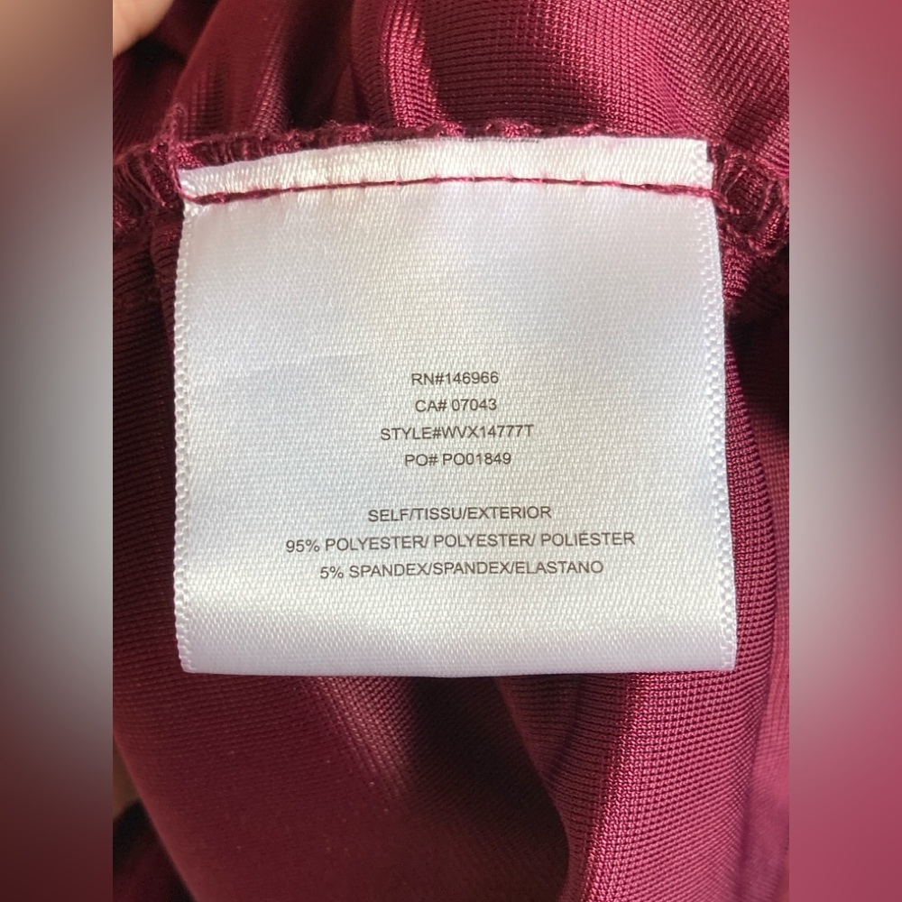 Crystal Sky Velour Midi Dress in Deep Wine/Burgundy Size M - Picture 6 of 8